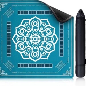 Turquoise Mahjong Playing Mat and Storage Bag, NWT